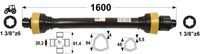 KARDAN T5 L=1600 mm S SKLOPKO ZVEZDASTO 1500 Nm KARDAN T5 L=1600 mm S SKLOPKO ZVEZDASTO 1500 Nm