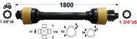 KARDAN T8 L=1800 mm S SKLOPKO PROSTOTEKOČO DESNI PROSTI TEK KARDAN T8 L=1800 mm S SKLOPKO PROSTOTEKOČO DESNI PROSTI TEK