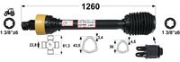 KARDAN T2 L=1260 mm S SKLOPKO ZVEZDASTVO 600 Nm IN PRILAGODLJIVO ZAŠČITO KARDAN T2 L=1260 mm S SKLOPKO ZVEZDASTVO 600 Nm IN PRILAGODLJIVO ZAŠČITO