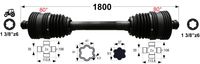 KARDAN X7 L=1800 mm DIREKTNI Z DVEMA ŠIROKOKOTNIMA ZGLOBOMA 80° KARDAN X7 L=1800 mm DIREKTNI Z DVEMA ŠIROKOKOTNIMA ZGLOBOMA 80°
