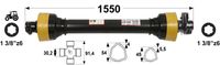 KARDAN T5 L=1550 mm S SKLOPKO STRIŽNO 2500 Nm KARDAN T5 L=1550 mm S SKLOPKO STRIŽNO 2500 Nm
