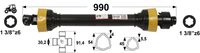 KARDAN T5 L=990 mm S SKLOPKO PROSTOTEKOČO LEVI PROSTI TEK KARDAN T5 L=990 mm S SKLOPKO PROSTOTEKOČO LEVI PROSTI TEK