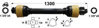 KARDAN T7 L=1300 mm S SKLOPKO PROSTOTEKOČO LEVI PROSTI TEK KARDAN T7 L=1300 mm S SKLOPKO PROSTOTEKOČO LEVI PROSTI TEK