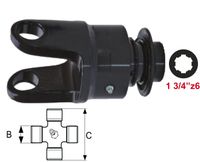 SKLOPKA T8 PROSTEKOČA DESNA S PRIKLJUČKOM 1 3/4" z=6 SKLOPKA T8 PROSTEKOČA DESNA S PRIKLJUČKOM 1 3/4" z=6