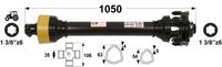 KARDAN T7 L=1050 mm S SKLOPKO LAMELNO ŠTIRI LAMELE 1700 Nm KARDAN T7 L=1050 mm S SKLOPKO LAMELNO ŠTIRI LAMELE 1700 Nm