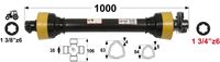 KARDAN T7 L=1000 mm S SKLOPKO STRIŽNO 3500 Nm KARDAN T7 L=1000 mm S SKLOPKO STRIŽNO 3500 Nm