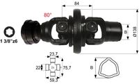ZGLOB T2 ŠIROKOKOTNI 80° ZA CEV TRIKOTNO ZUNANJO B= 43,5 ZGLOB T2 ŠIROKOKOTNI 80° ZA CEV TRIKOTNO ZUNANJO B= 43,5