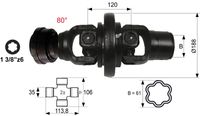 ZGLOB X7 ŠIROKOKOTNI 80° ZA CEV ZUNANJO ZVEZDASTO B= 61 ZGLOB X7 ŠIROKOKOTNI 80° ZA CEV ZUNANJO ZVEZDASTO B= 61