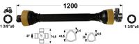 KARDAN T3 L=1200 mm S SKLOPKO STRIŽNO 1300 Nm KARDAN T3 L=1200 mm S SKLOPKO STRIŽNO 1300 Nm