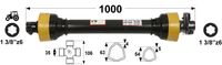 KARDAN T7 L=1000 mm S SKLOPKO STRIŽNO 3500 Nm KARDAN T7 L=1000 mm S SKLOPKO STRIŽNO 3500 Nm