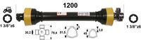 KARDAN T45 L=1200 mm S SKLOPKO STRIŽNO 2200 Nm KARDAN T45 L=1200 mm S SKLOPKO STRIŽNO 2200 Nm