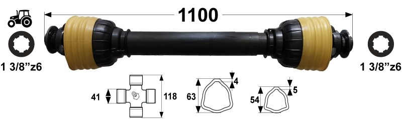 KARDAN T8 L= 1100 mm DIREKTNI