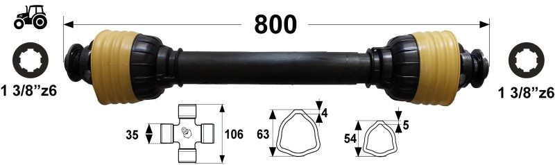 KARDAN T7 L= 800 mm DIREKTNI