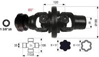 ZGLOB X7 ŠIROKOKOTNI 80° ZA CEV ALI PALICO ZVEZDASTO NOTRANJO B= 51 ZGLOB X7 ŠIROKOKOTNI 80° ZA CEV ALI PALICO ZVEZDASTO NOTRANJO B= 51